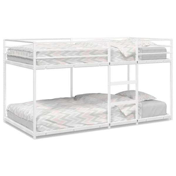 vidaXL Våningssäng utan madrass vit 107x203 cm stål