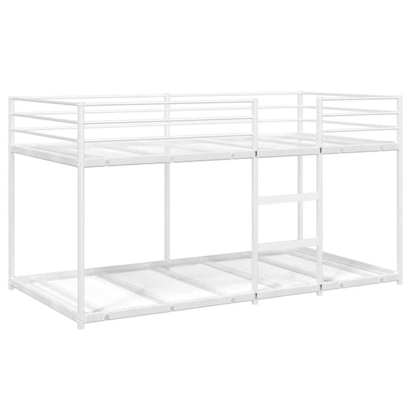 vidaXL Våningssäng utan madrass vit 107x203 cm stål