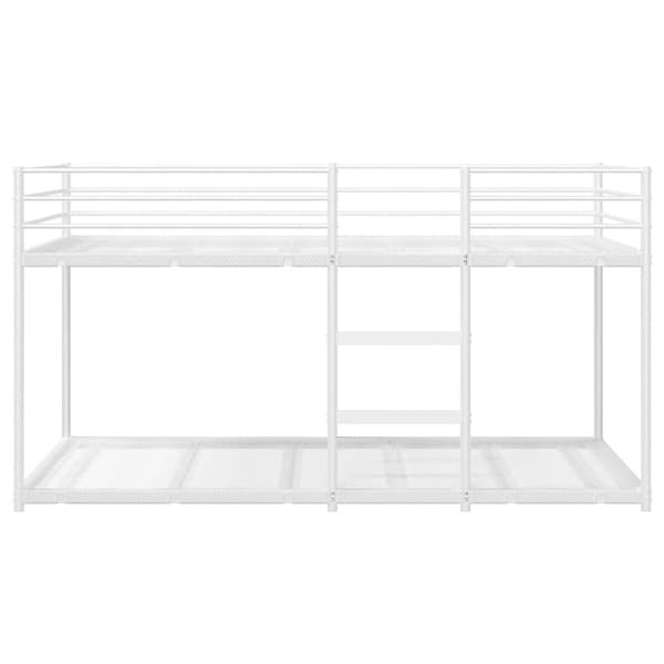 vidaXL Våningssäng utan madrass vit 107x203 cm stål