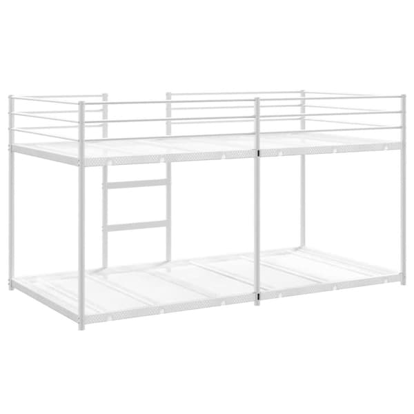 vidaXL Våningssäng utan madrass vit 107x203 cm stål
