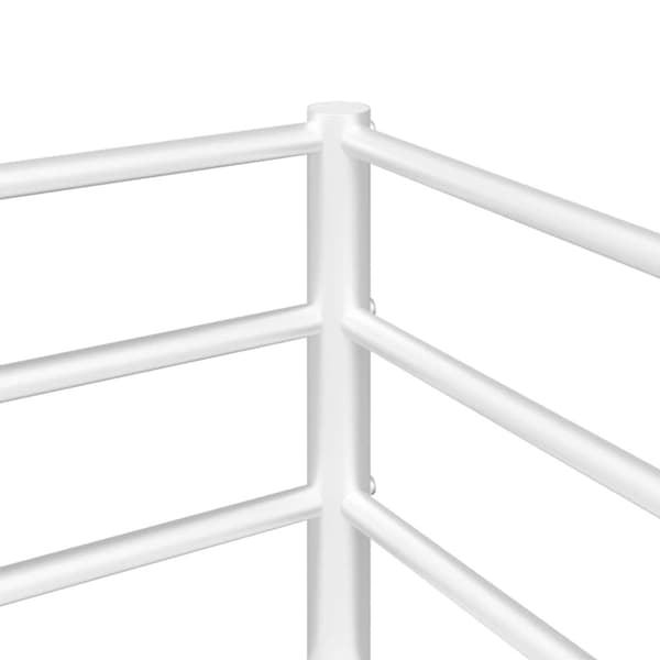 vidaXL Våningssäng utan madrass vit 107x203 cm stål