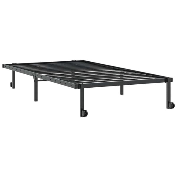 vidaXL Sängynrunko ilman patjaa Taitettava musta 107x203 cm terästä