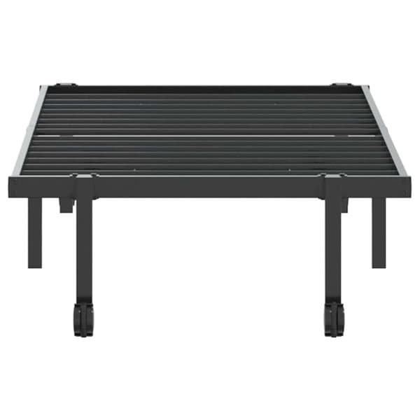 vidaXL Sängynrunko ilman patjaa Taitettava musta 80x200 cm terästä