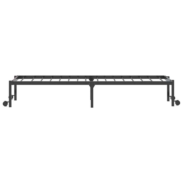 vidaXL Sängynrunko ilman patjaa Taitettava musta 80x200 cm terästä
