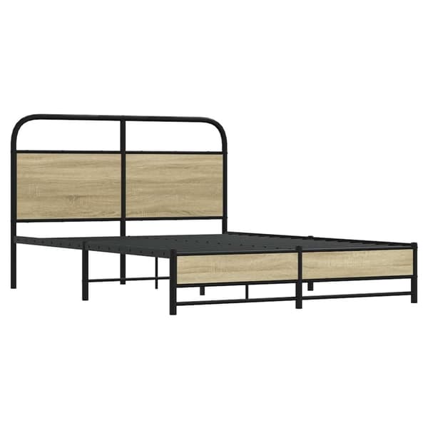 vidaXL sengeramme 140x190 cm uden madras konstrueret træ sonoma-eg