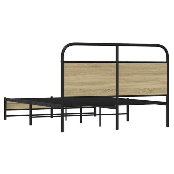 vidaXL sengeramme 140x190 cm uden madras konstrueret træ sonoma-eg