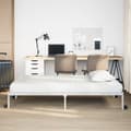 Miniatyrbilde 5 av 11: vidaXL Sengeramme uten madrass sammenleggbar hvit 90x190 cm stål