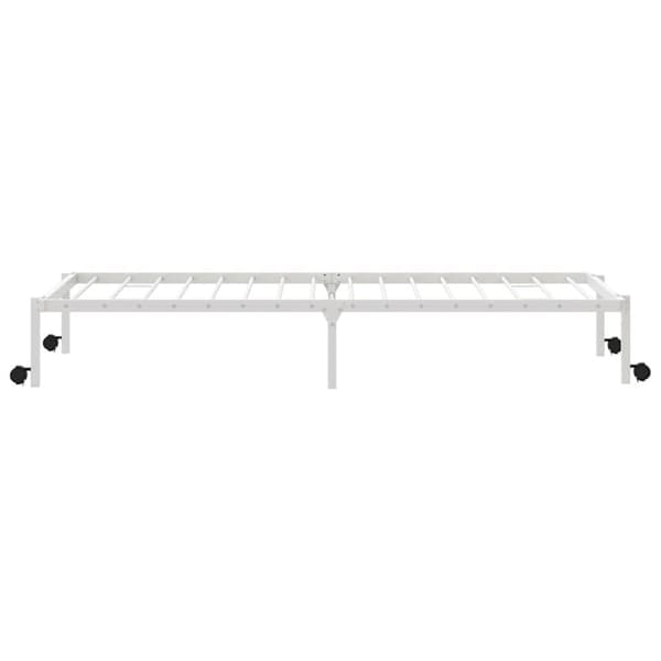 vidaXL Sengeramme uten madrass sammenleggbar hvit 90x190 cm stål