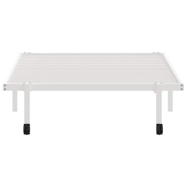 vidaXL Sängynrunko ilman patjaa Taitettava valkoinen 100x200cm terästä