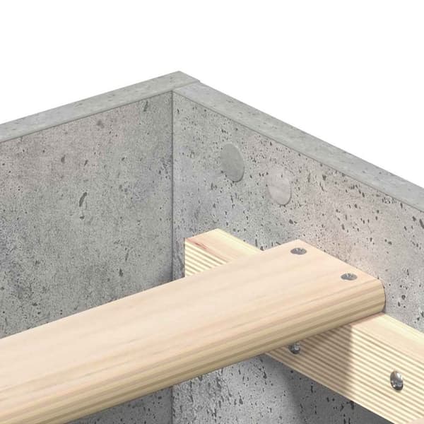 vidaXL Sengeramme uten madrass betonggrå 160x200 cm konstruert tre