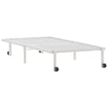 Miniatyrbilde 9 av 11: vidaXL Sengeramme uten madrass sammenleggbar hvit 90x200 cm stål