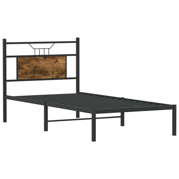 vidaXL Sängynrunko ilman patjaa savutammi 90x200 cm tekninen puu