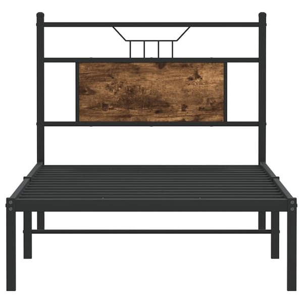vidaXL Sängynrunko ilman patjaa savutammi 90x200 cm tekninen puu