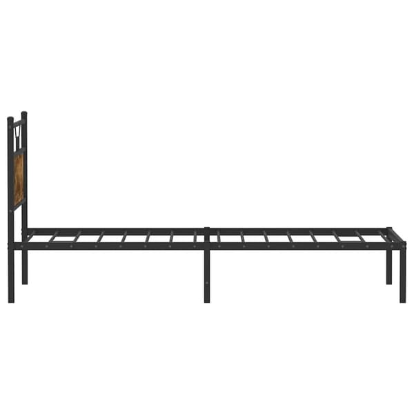 vidaXL Sängynrunko ilman patjaa savutammi 90x200 cm tekninen puu