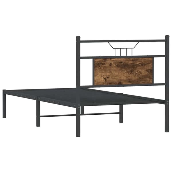 vidaXL Sängynrunko ilman patjaa savutammi 90x200 cm tekninen puu