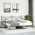 Miniatyrbillede 4 af 11: vidaXL daybed med udtræk uden madras 100x190 cm stål sort