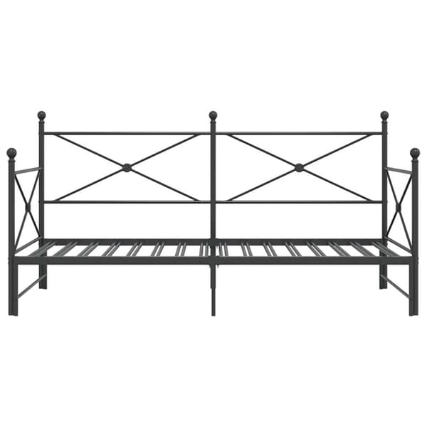 vidaXL daybed med udtræk uden madras 100x190 cm stål sort