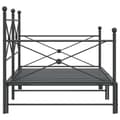 Miniatyrbillede 8 af 11: vidaXL daybed med udtræk uden madras 100x190 cm stål sort