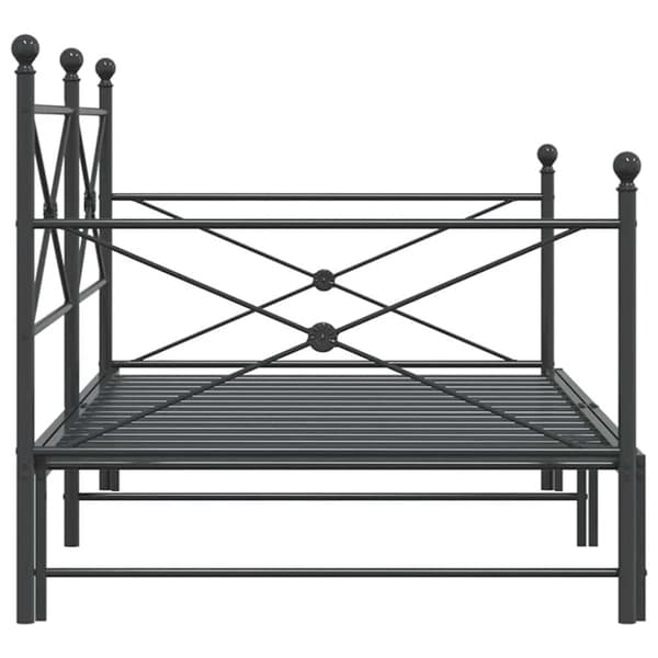 vidaXL daybed med udtræk uden madras 100x190 cm stål sort
