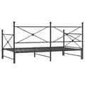 Miniatyrbillede 9 af 11: vidaXL daybed med udtræk uden madras 100x190 cm stål sort