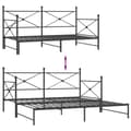 Miniatyrbillede 10 af 11: vidaXL daybed med udtræk uden madras 100x190 cm stål sort