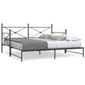 Miniatyrbillede 2 af 11: vidaXL daybed med udtræk uden madras 100x190 cm stål sort