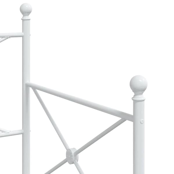 vidaXL Dagseng med trille uten madrass hvit 90x200 cm stål