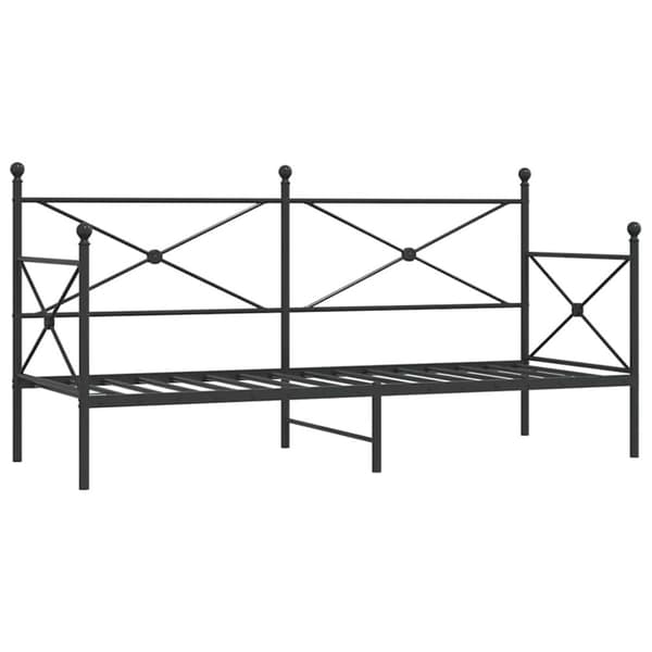 vidaXL Dagseng uten madrass svart 90x190 cm stål