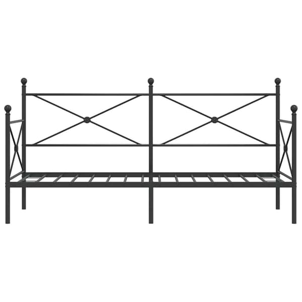 vidaXL Dagseng uten madrass svart 90x190 cm stål