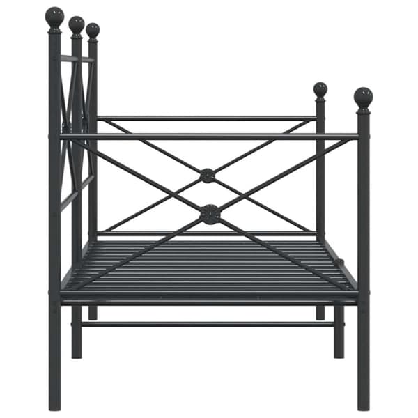 vidaXL Dagseng uten madrass svart 90x190 cm stål