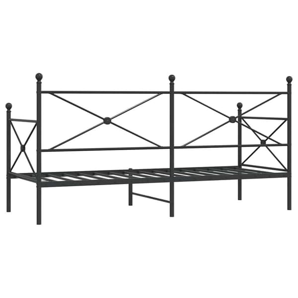 vidaXL Dagseng uten madrass svart 90x190 cm stål