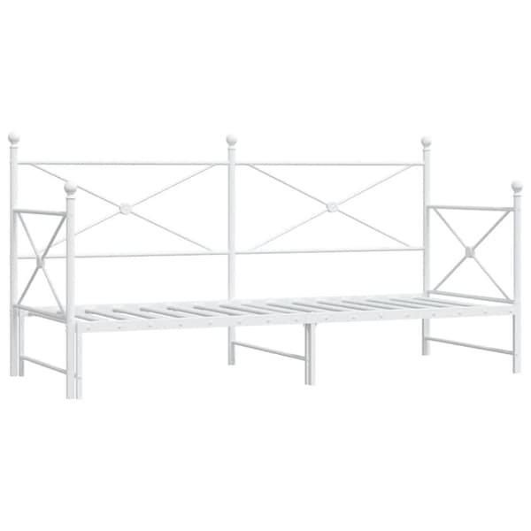 vidaXL daybed med udtræk uden madras 80x200 cm stål hvid