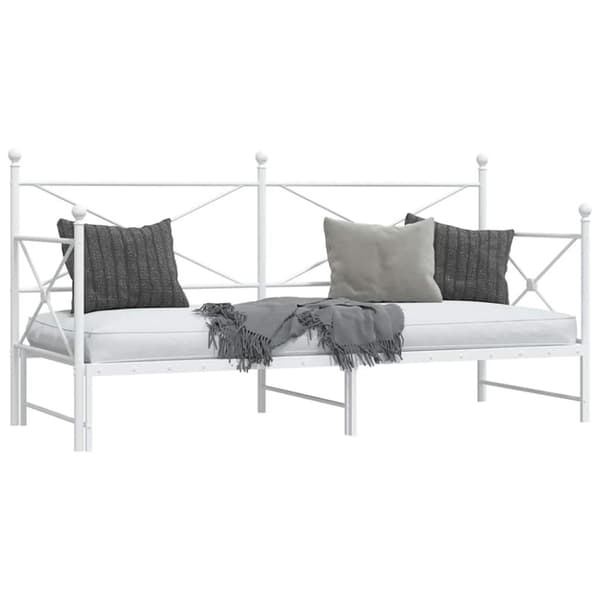 vidaXL daybed med udtræk uden madras 80x200 cm stål hvid