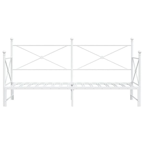 vidaXL daybed med udtræk uden madras 80x200 cm stål hvid