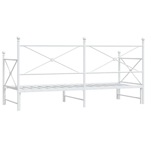 vidaXL daybed med udtræk uden madras 80x200 cm stål hvid