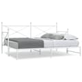 Miniatyrbillede 2 af 11: vidaXL daybed med udtræk uden madras 80x200 cm stål hvid