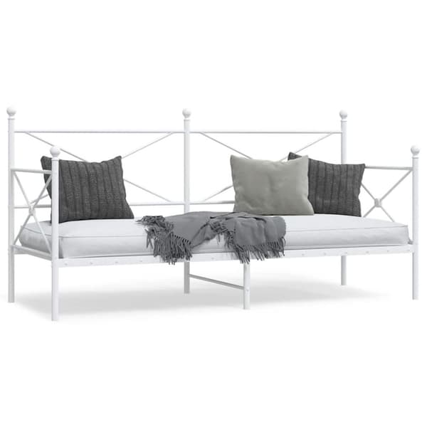 vidaXL daybed uden madras 80x200 cm stål hvid