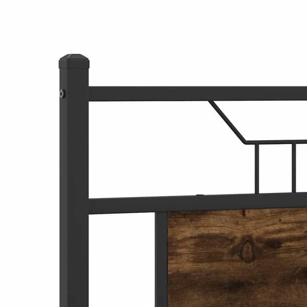 vidaXL sengeramme 137x190 cm uden madras konstrueret træ røget eg
