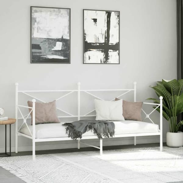 vidaXL daybed uden madras 75x190 cm stål hvid