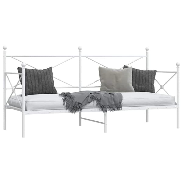vidaXL daybed uden madras 75x190 cm stål hvid