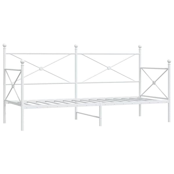 vidaXL daybed uden madras 75x190 cm stål hvid