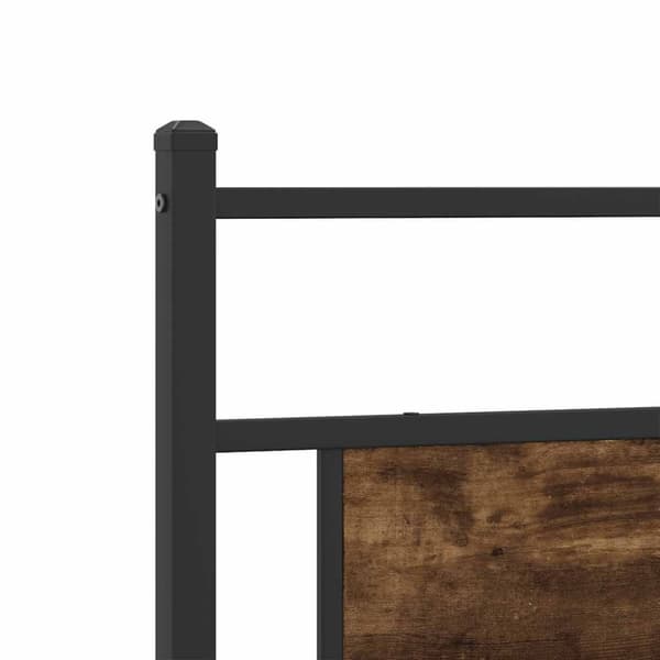 vidaXL sengeramme uden madras 107x203 cm konstrueret træ røget eg