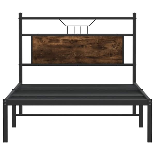 vidaXL Sängynrunko ilman patjaa savutammi 100x190 cm tekninen puu