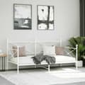 Miniatyrbilde 4 av 11: vidaXL Dagseng uten madrass hvit 107x203 cm stål