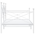 Miniatyrbilde 7 av 11: vidaXL Dagseng uten madrass hvit 107x203 cm stål