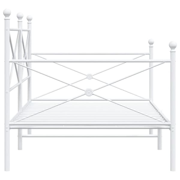 vidaXL Dagseng uten madrass hvit 107x203 cm stål