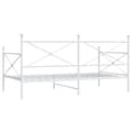Miniatyrbilde 8 av 11: vidaXL Dagseng uten madrass hvit 107x203 cm stål