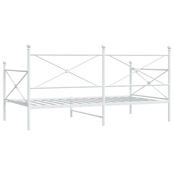 vidaXL Dagseng uten madrass hvit 107x203 cm stål