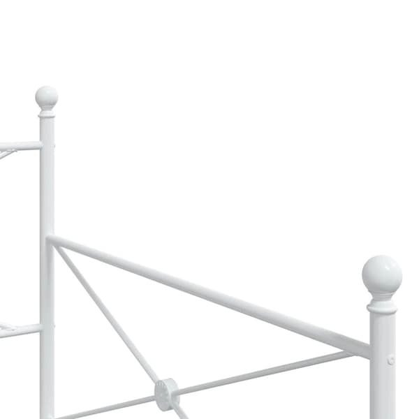 vidaXL Dagseng uten madrass hvit 107x203 cm stål