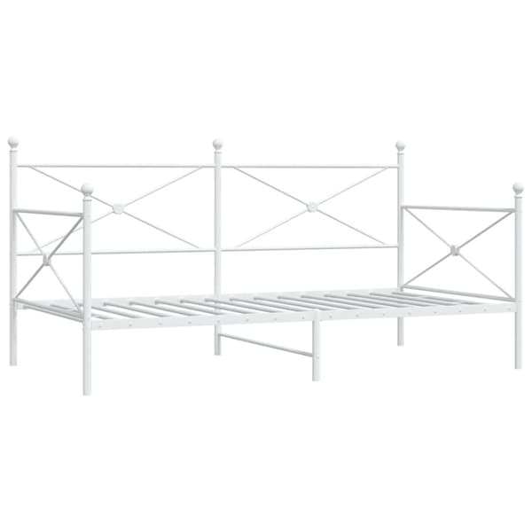 vidaXL daybed uden madras 100x200 cm stål hvid